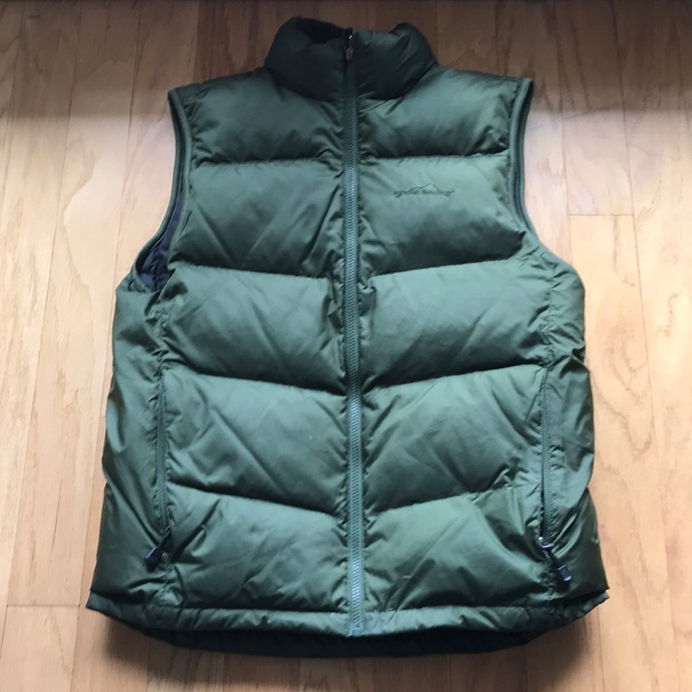 Eddie Bauer hunter green insulated puffer vest